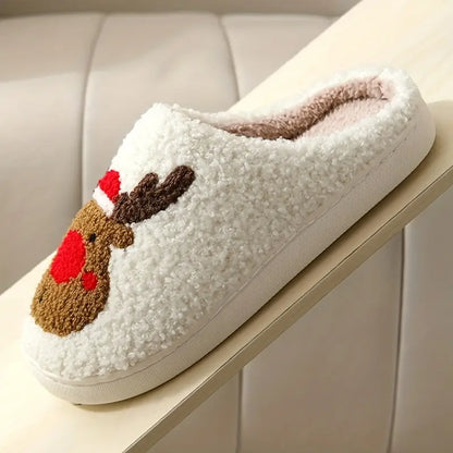 Yvette Kerstpantoffels – Warme Dames Huisslippers met Antislipzool