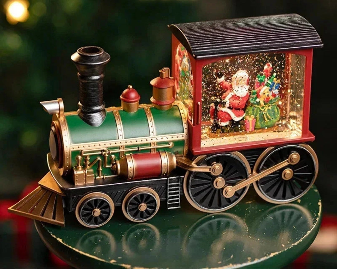 Daan Kersttrein Decoratie – Dansende Sneeuw met Kerstman en Licht