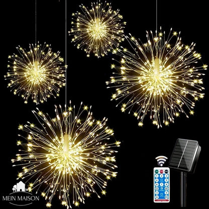 Saar Solar Tuinverlichting – 4-delige LED Buitenlampen met 8 Lichtmodi