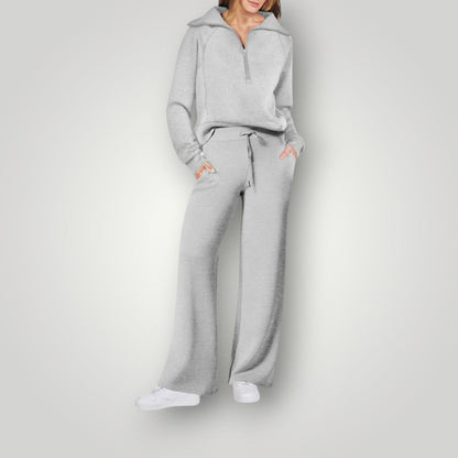 ZachtLuxe Dames Loungewear Set Comfortabele Tweedelige Vrijetijdsset
