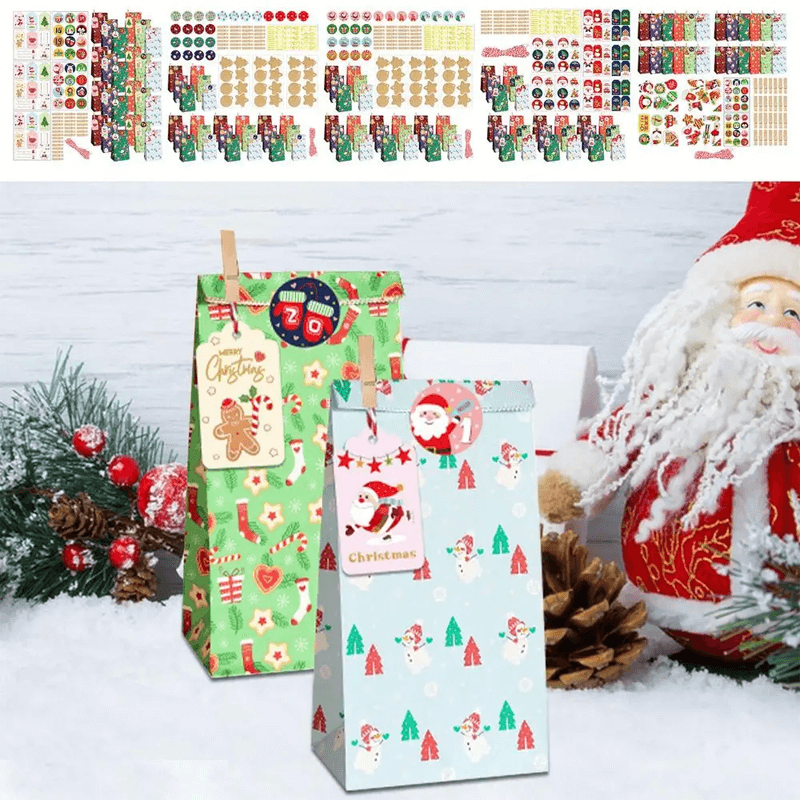 Nienke Kerstcadeautassen – 24-delige Set met Feestelijke Ontwerpen