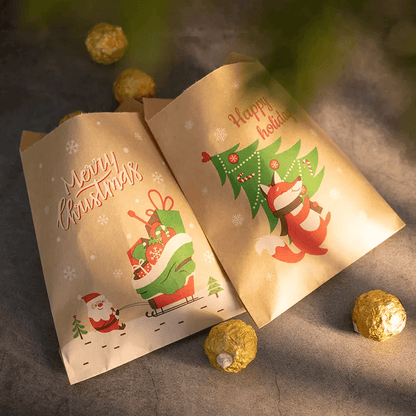 Sofie Kerstcadeautassen – 12-delige Set met Feestelijke Kerstprints