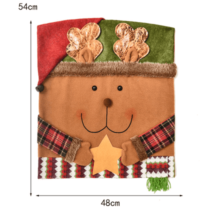 Noa Kerst Stoelhoezen – 3-delige Set met Feestelijke Kerstfiguren