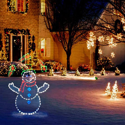 WinterSpektakel Verlichte Sneeuwpop en Pinguïn met 195 LED