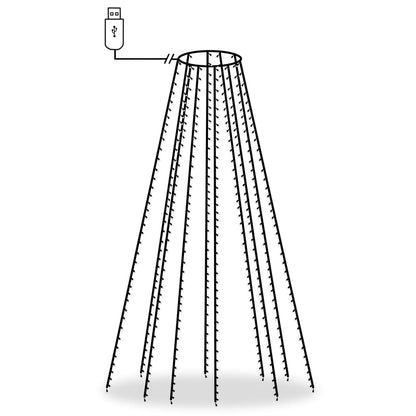 Kerstboomlicht Aurora – 400 Warmwitte LED Boomverlichting voor 4 Meter