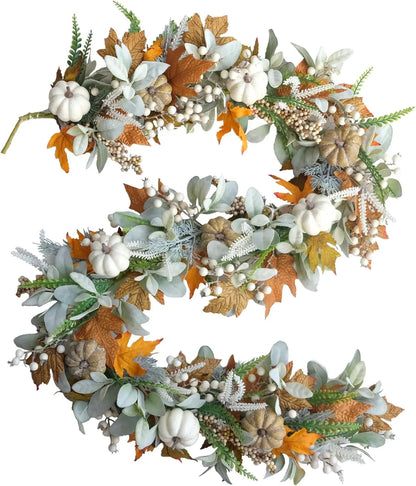 Halloween Herfstkrans met Pompoenen – Handgemaakte Deurdecoratie