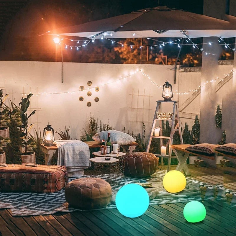 Kleurgloed | Waterdichte Solar Tuinballen met RGB LED
