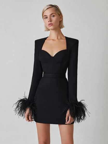 Elara Elegante Corsettop met Veren en Tailleriem