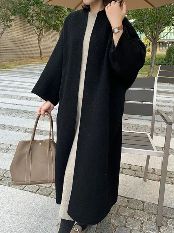 Dames Trenchcoat Lange Pasvorm Warm voor Dagelijks Leven