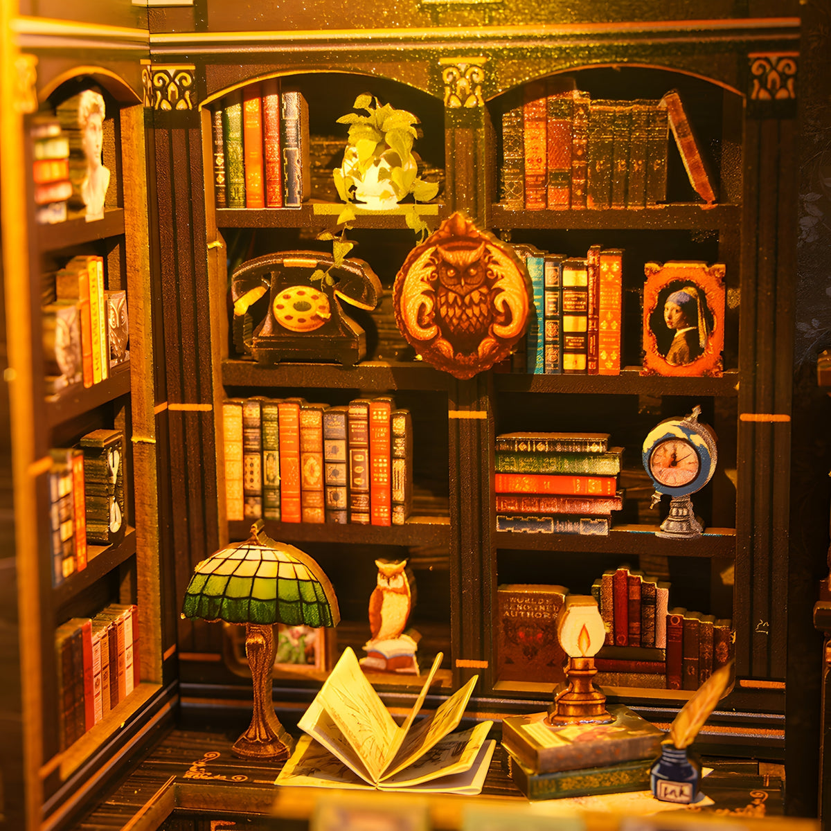 Miniatuur Uilenboekhandel Bouwpakket met Verlichting – 3D Puzzel