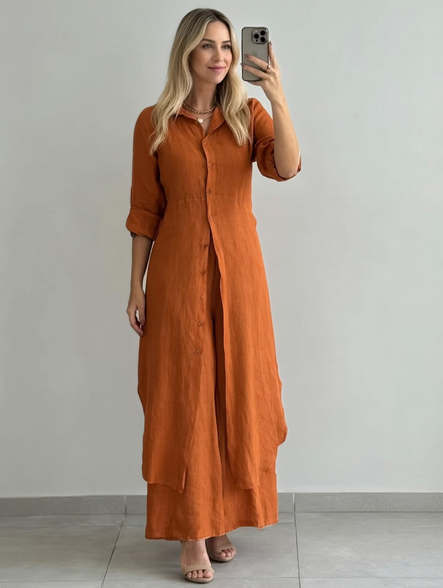 Elvara Luchtige Dames Zomerset met Top en Broek