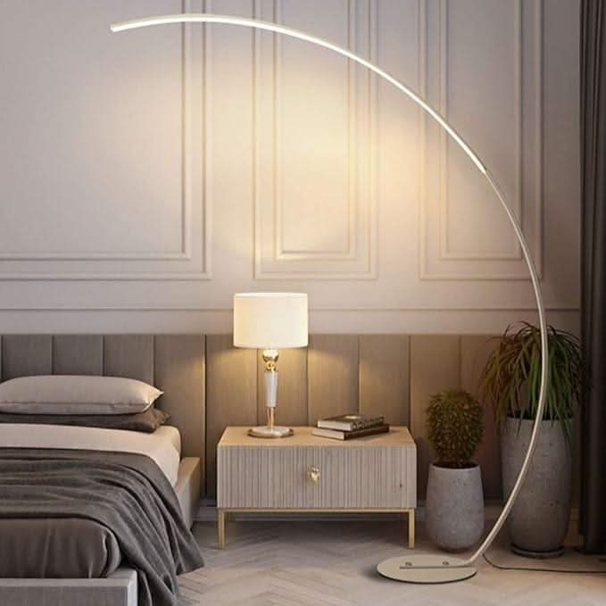 Alpenboog – Gebogen LED-vloerlamp, Dimbaar, Warmwit 2700 K, 170 cm