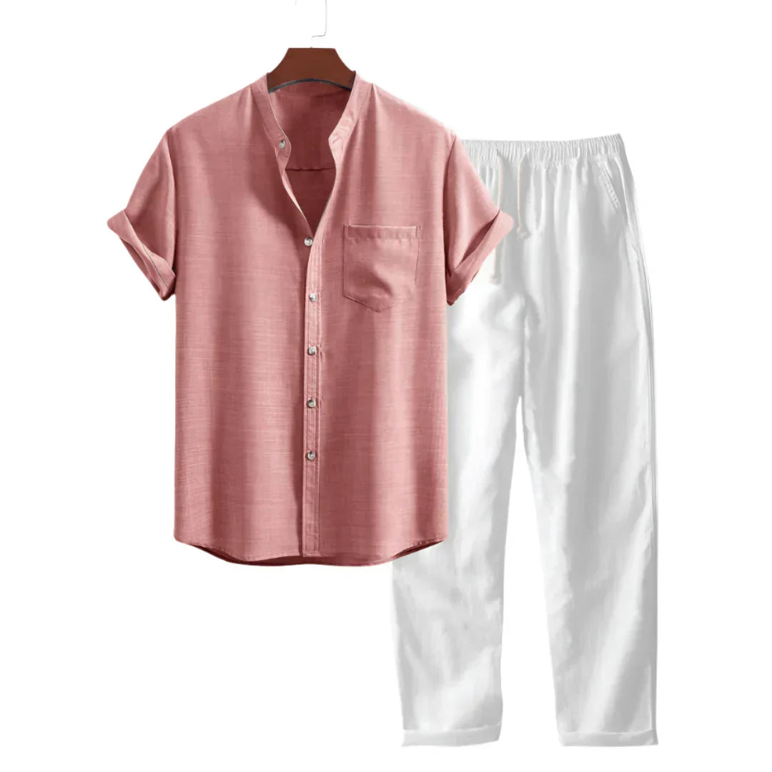 Ventaro Linnen Zomerset Heren Overhemd Broek Comfortabel