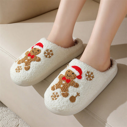 Kerstknus Kerstpantoffels met Pluche Voering en Antislipzool