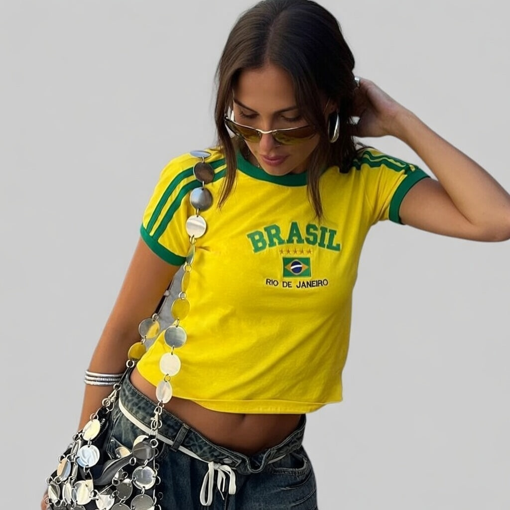 Zelvara Trendy Crop Top Dames Met Getailleerde Pasvorm