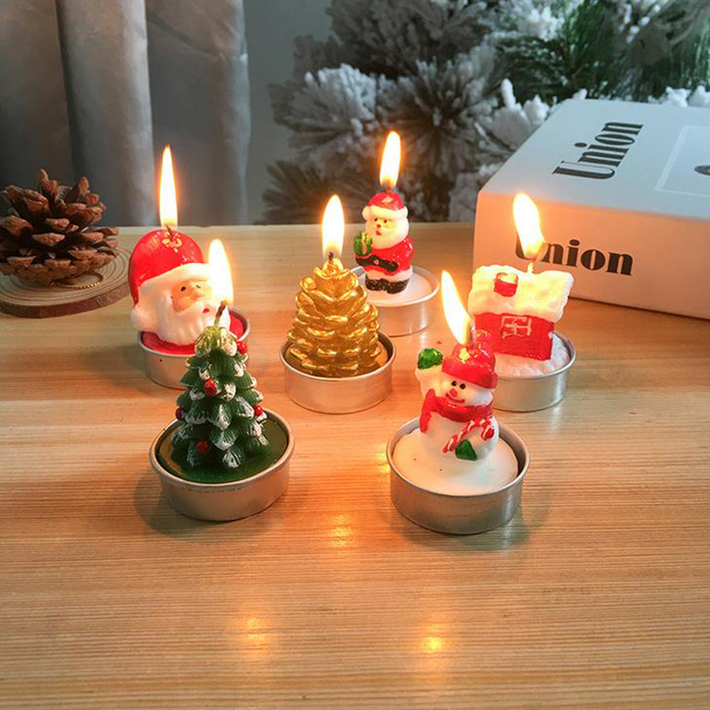 Kersttrio Noëlle – Set van 3 Decoratieve Kerstkaarsen van Paraffine