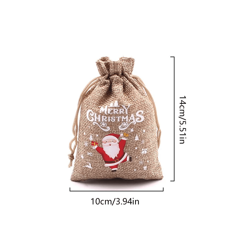 Gezellige Kerstzak voor Kerstcadeaus 10x14cm