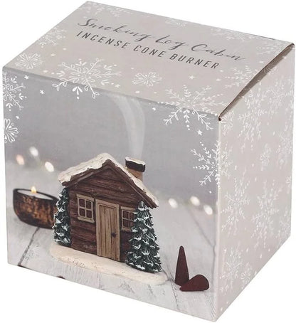 Winterhuisje Wierookhouder – Rustieke Decoratie voor Geurige Sfeer