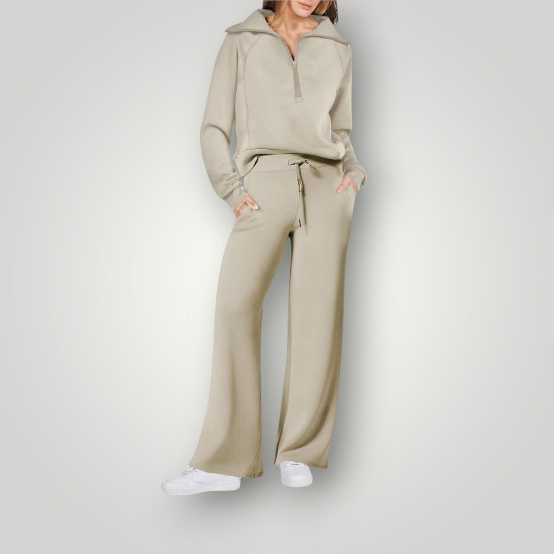 ZachtLuxe Dames Loungewear Set Comfortabele Tweedelige Vrijetijdsset