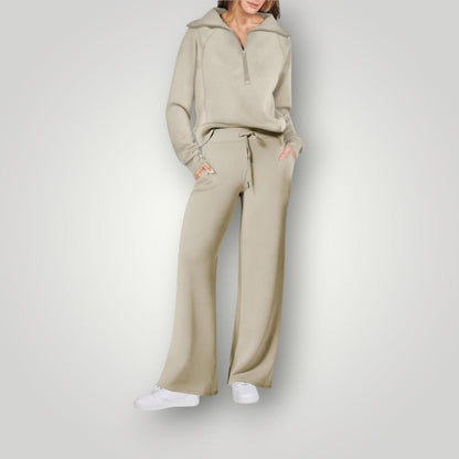 ZachtLuxe Dames Loungewear Set Comfortabele Tweedelige Vrijetijdsset