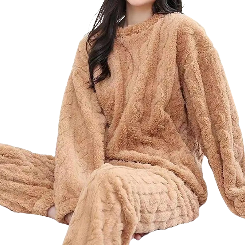 Pyjamasset in warme fleece voor vrouwen