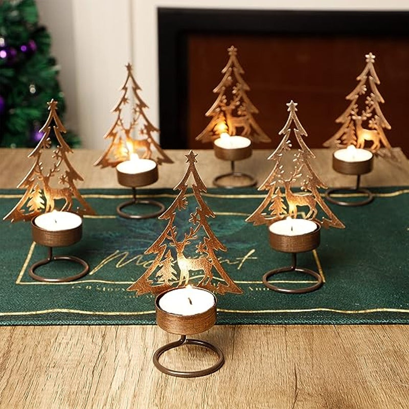 FestiveFlames - Kandelaar van ijzer in de vorm van een kerstboom