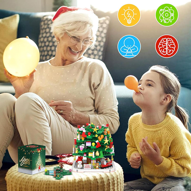 Kerstboom Adventskalender Bouwset – 1102 Onderdelen en 24 Dozen