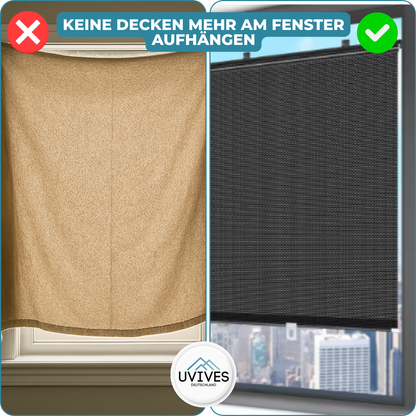 LumiShade Zonwerend Rolgordijn – UV-Bescherming met Zuignappen 45x125 cm