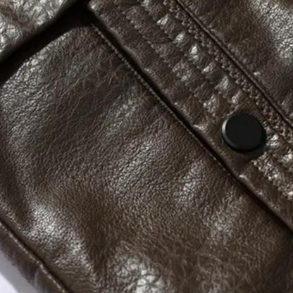 Heren Winter Leren Jas Elegant Leer