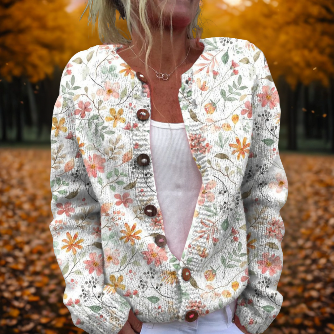 Grace | Korte Vest Met Bloemenprint