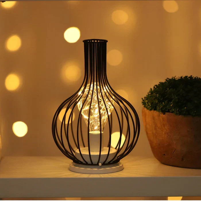 Zwartlijn – Moderne Zwarte Tafellamp met E27 Fitting, 45 cm