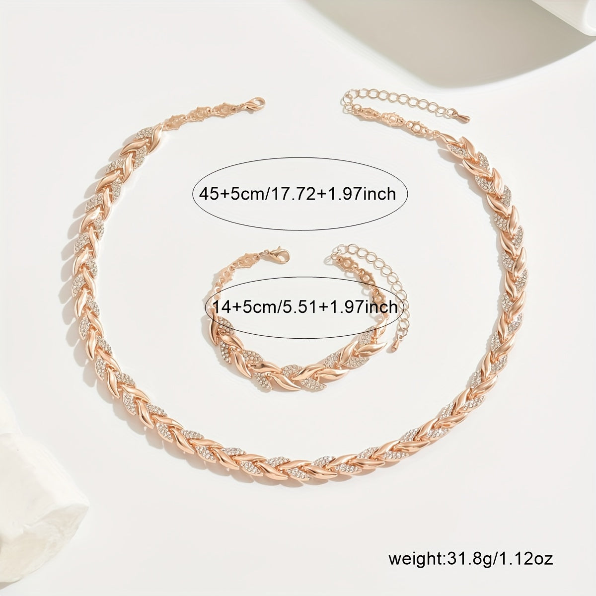 Elegante Strass Vissenstaart Set