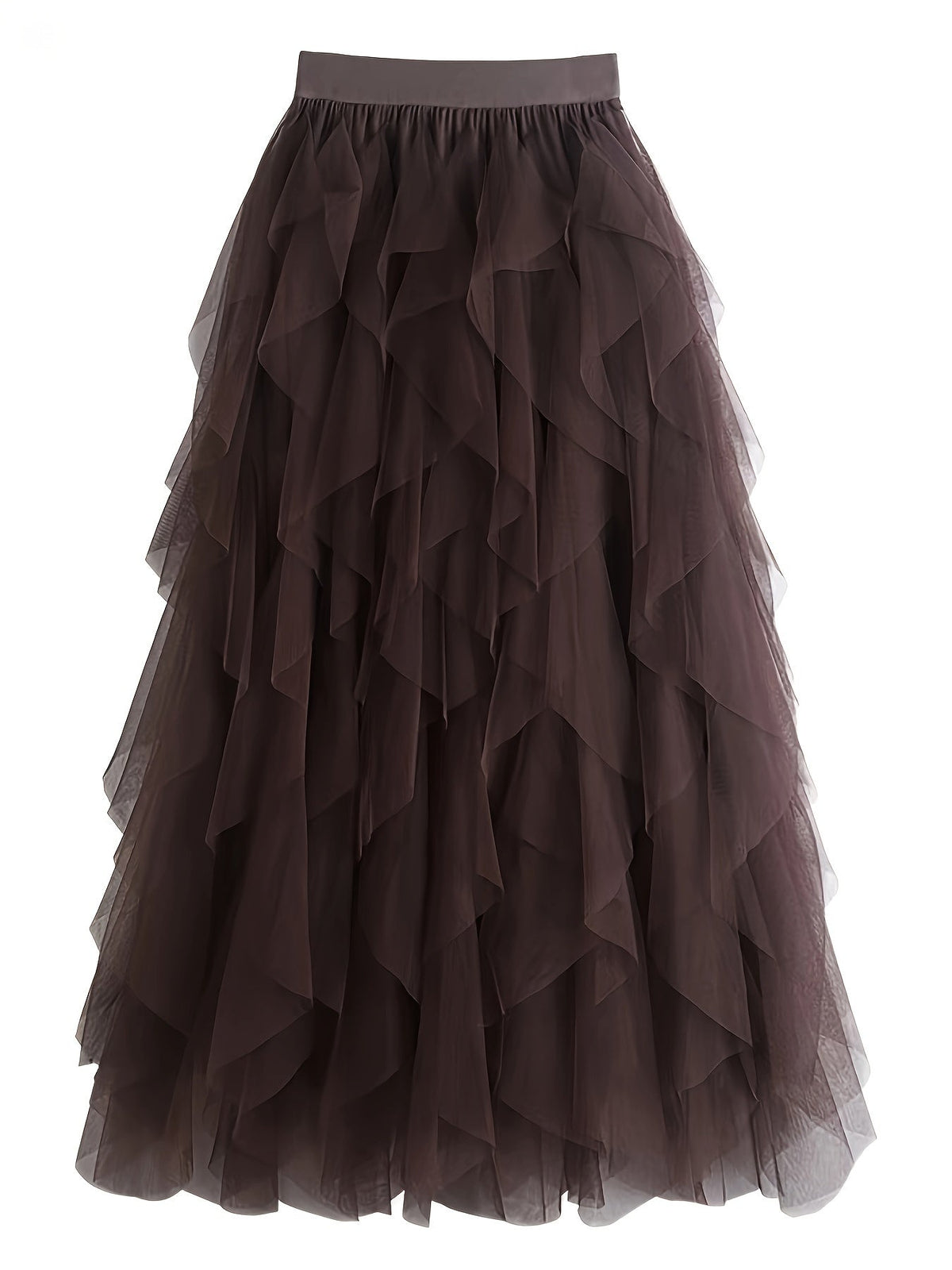 Damesrok Elegante Meerlaags Volant Romantische Feestjurk