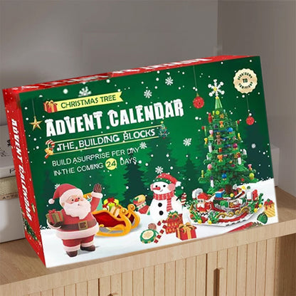 Kerstboom Adventskalender Bouwset – 1102 Onderdelen en 24 Dozen