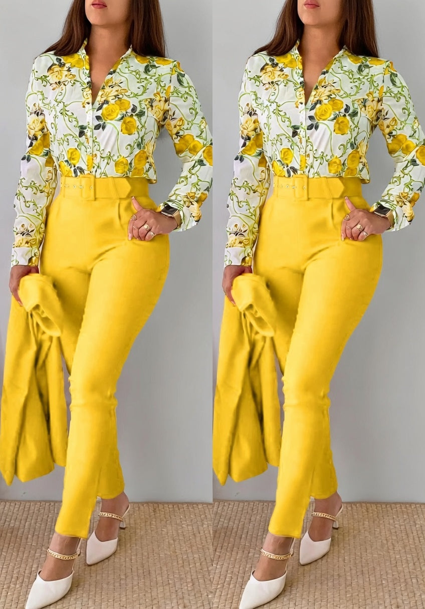 Elvaria Dames 2-Delig Pak – Casual Set met Blazer en Broek