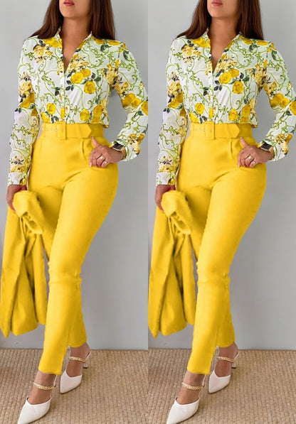 Elvaria Dames 2-Delig Pak – Casual Set met Blazer en Broek