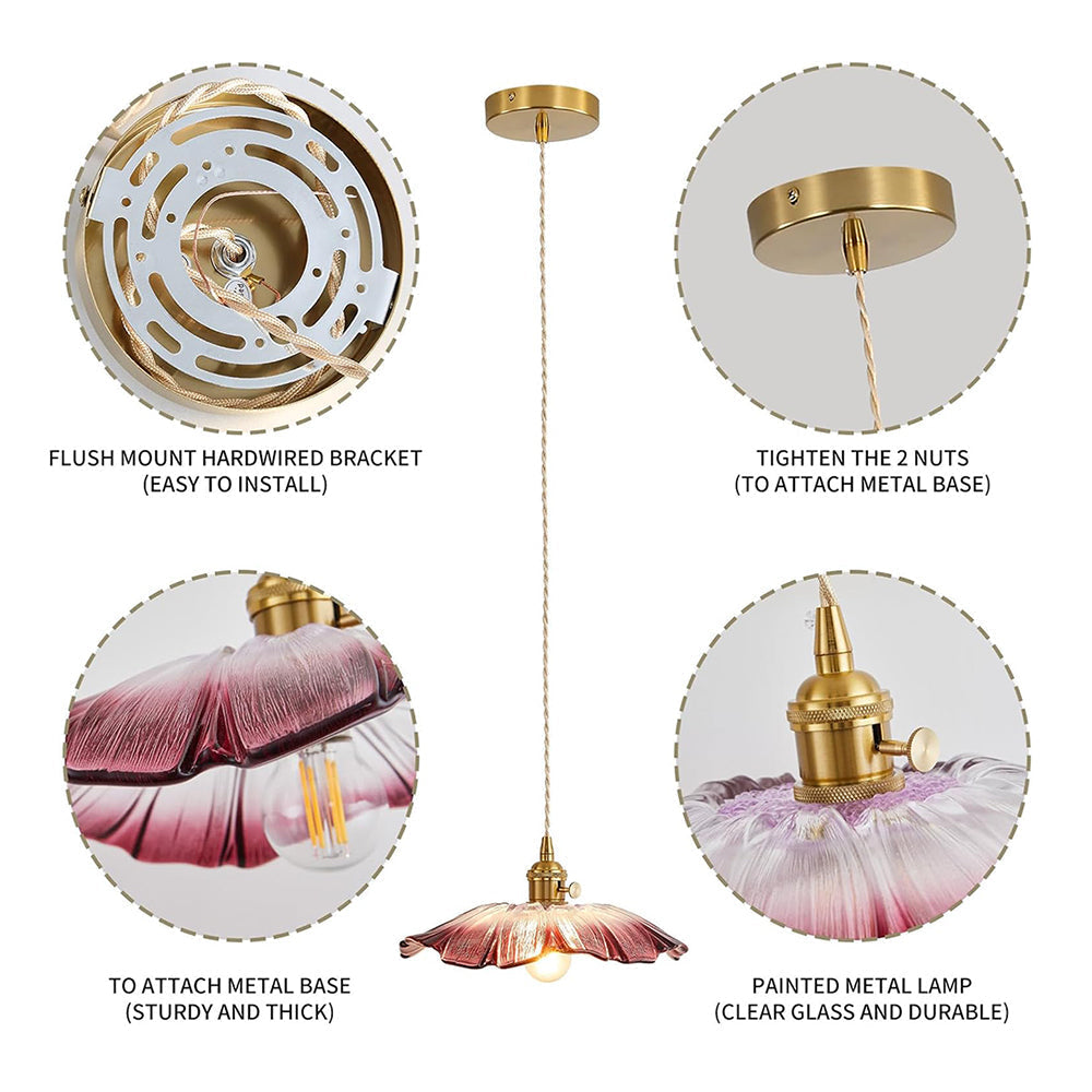 Bloesem Retro Hanglamp met Bloemendesign voor Eetkamer