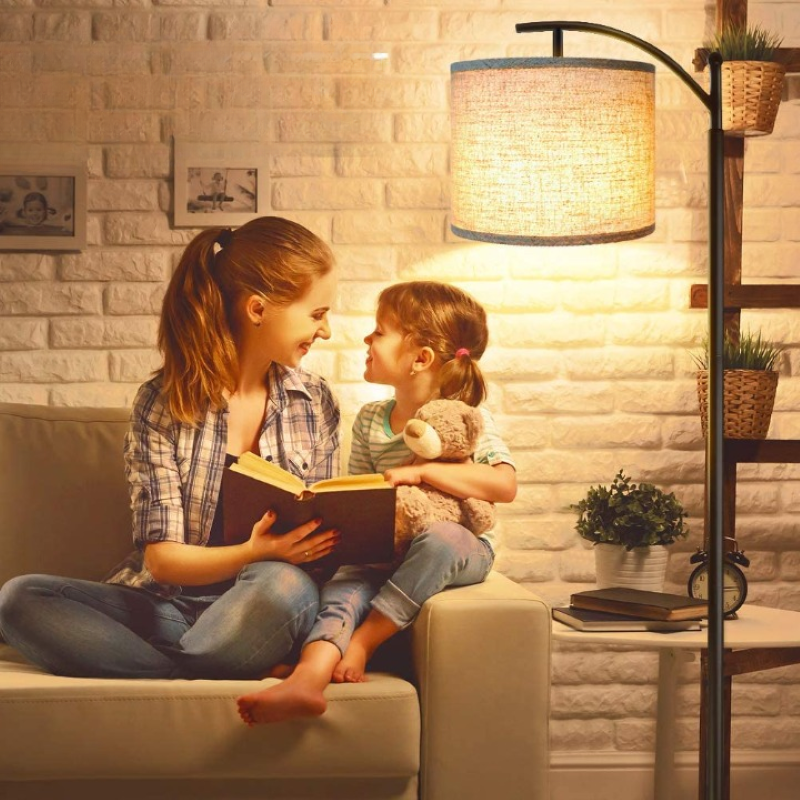 Vloerlicht – Industriële LED-vloerlamp met 3 Lichtkleuren en Voetschakelaar