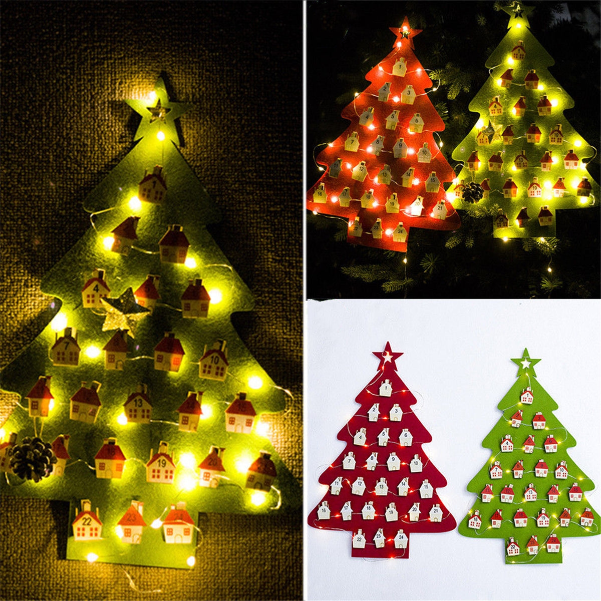 Kerstboom Aftelkalender – Groene Kerstkalender met 24 Clips