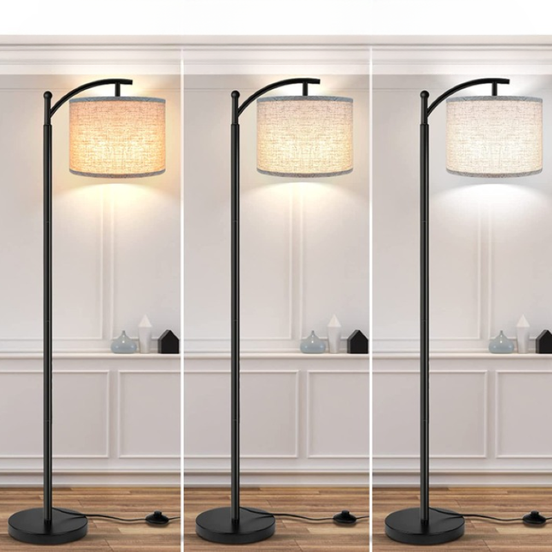 Vloerlicht – Industriële LED-vloerlamp met 3 Lichtkleuren en Voetschakelaar