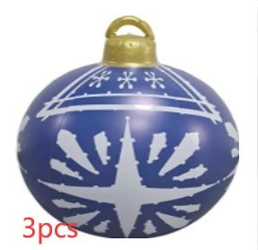 Grote Opblaasbare Kerstbal voor Buiten, 60 cm, Meerkleurig