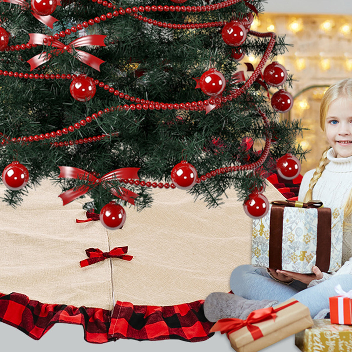 Kerstboomrok – 120 cm Decoratieve Boomrok voor Kerst