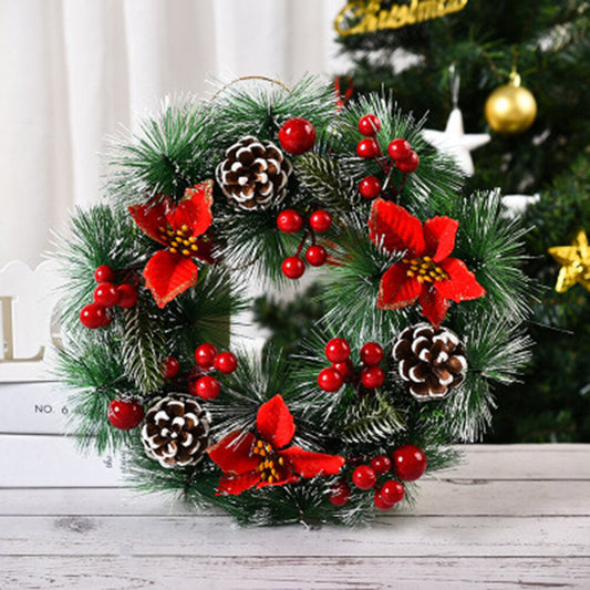 Winterkring Kerstkrans van 32 cm voor Deur en Wanddecoratie