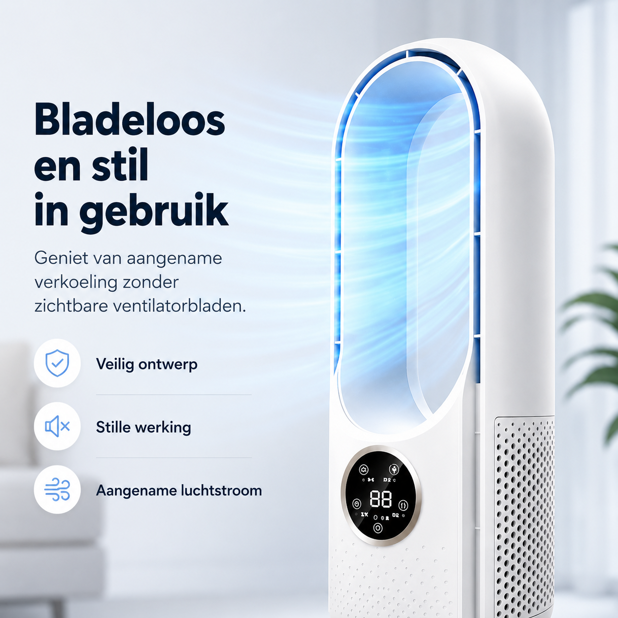 Airevo Fluisterkoel 3-in-1 Bladloze Mini Luchtkoeler Bureau