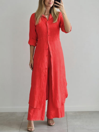 Elvara Luchtige Dames Zomerset met Top en Broek