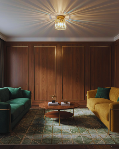 Prismalux Plafondlamp – Glazen Designlamp met Warme Gloed