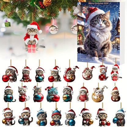Kattenkerst – Adventskalender met 24 kattenhangers