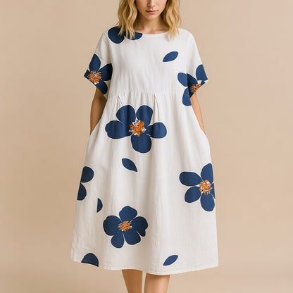 Florella™ Dames Bloemenjurk – Luchtige A-Lijn Zomerjurk met Bloemenprint