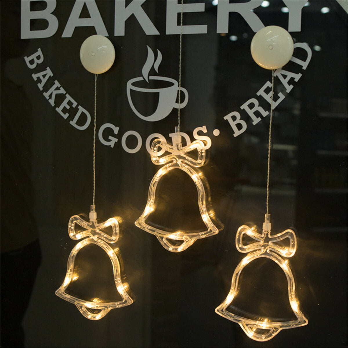 Kerstlichtje Raamster – Warm Witte LED Kerstlamp met Zuignap