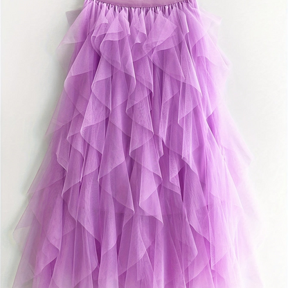 Damesrok Elegante Meerlaags Volant Romantische Feestjurk